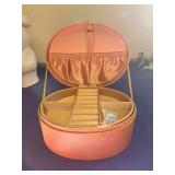 Pink Round Jewelry Box with Tassel