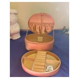 Pink Round Jewelry Box with Tassel