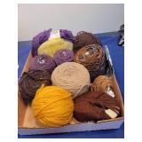 Mixed Yarn Bundle with Yellow and Purple Skeins