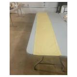 Yellow Linen Table Runner with Hemstitch Detail