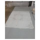 Embroidered White Cutwork Tablecloth