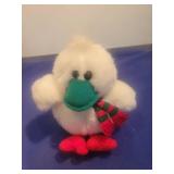 White Duck Plush with Holiday Scarf