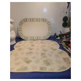 Plastic Corelle Casual Green Gardens Platter and Placemats Set