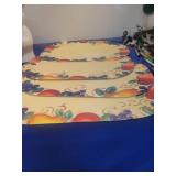 Plastic Fruit Pattern Decorative Placemats Set of 4