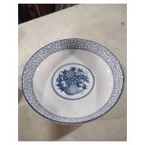 Blue and White Fruit Pattern Porcelain bowl and pitcher Set