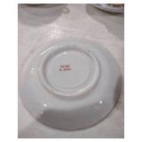 Japanese Porcelain Tea Cups with Pink Rose Design