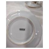 Japanese Porcelain Rose Tea Cups and Saucers Set