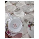 Made in Japan Rose Pattern Tea Cups Set