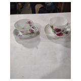 Floral Tea Cup Set - Rose Pattern