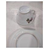 Floral Tea Cup Set - Rose Pattern