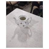 Pink Rose Pattern Porcelain Coffee Pot what missing top