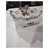 Decorative Porcelain Rose Pattern Trinket Box