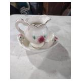 Floral Hand-Painted Porcelain Creamer Set
