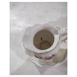 Floral Hand-Painted Porcelain Creamer Set