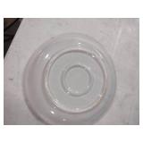 White Porcelain Plate with Yellow and White Floral Design