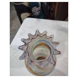 Handcrafted Swirled Art Glass Vase