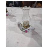 Floral Porcelain Oil Lamp