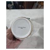 Fitz and Floyd Floral Decorated Glass Vase