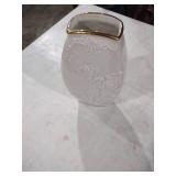 White Porcelain Vase with Gold Trim