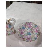 Royal Chintz Floral bowl and pitcher
