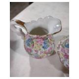 Royal Chintz Floral bowl and pitcher