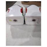 Red Ceramic Cottage Salt and Pepper Shakers