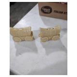 Ceramic Covered Wagon Salt and Pepper Shakers
