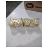 Ceramic Covered Wagon Salt and Pepper Shakers