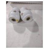 Pink Rose Pattern Porcelain Salt and Pepper Shakers