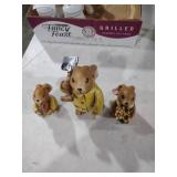 Decorative Brown Bunny Figurine Set