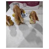 Decorative Brown Bunny Figurine Set