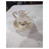 Japanese Porcelain Pitcher and Saucer Set