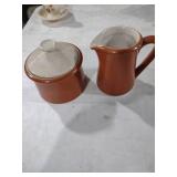 Brown and White Imperial Stoneware Coffee Pots