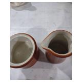 Brown and White Imperial Stoneware Coffee Pots