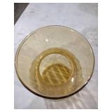 Amber Glass Optic Pattern Vase