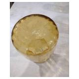 Amber Glass Optic Pattern Vase