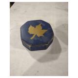 Canadian Navy Blue Octagonal  with Gold Maple Leaf