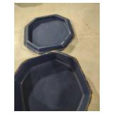 Navy Blue Octagonal Box with Gold Maple Leaf