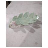 Ceramic Bunny with Oak Leaf Wall Decor