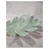 Ceramic Bunny with Oak Leaf Wall Decor