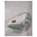 Ceramic Bunny with Oak Leaf Wall Decor