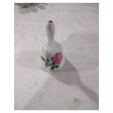 Decorative Porcelain Bell with Pink Rose