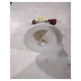 Cardinal Bird Bell with Floral Design