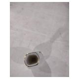 Frosted Glass Bud Vase with Pink Rose Design