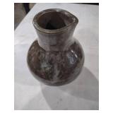 Brown Glazed Pottery Bud Vase