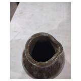 Brown Glazed Pottery Bud Vase