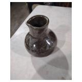 Brown Glazed Pottery Bud Vase