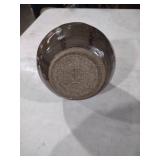 Brown Glazed Pottery Bud Vase