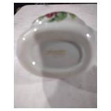 Decorative White Porcelain Swan Creamer with Fruit Design