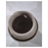 Handcrafted Gray Pottery Vase with Black Band